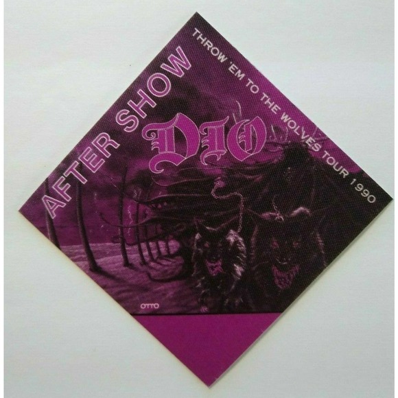 Dio Backstage Pass Original Throw 'em to the Wolves Tour 1990 Heavy Metal Purple - Picture 1 of 2